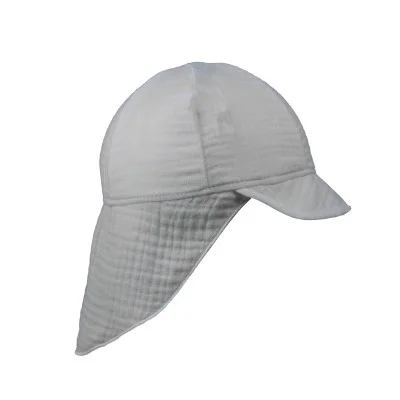 Dětská kšiltovka s krytím krku mušelín Grey od českého výrobce dětského oblečení Esito.