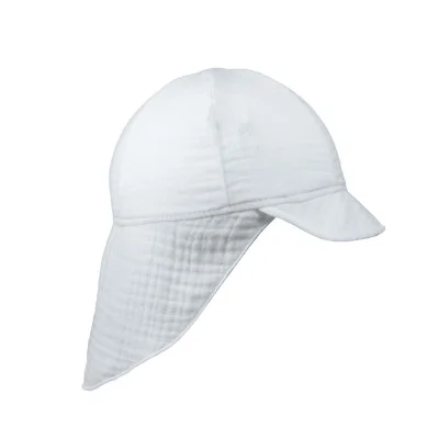 Dětská kšiltovka s krytím krku mušelín White od českého výrobce dětského oblečení Esito.