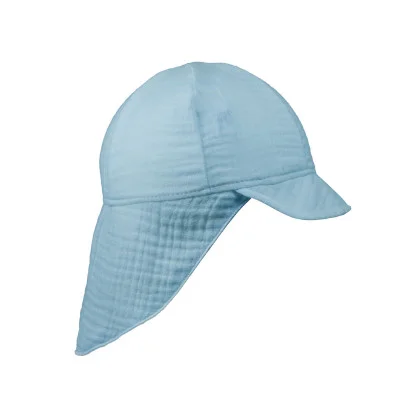 Dětská kšiltovka s krytím krku mušelín Blue od českého výrobce dětského oblečení Esito.