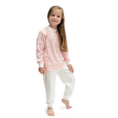 Dívčí pyžamo Cream Heart od českého výrobce dětského oblečení Esito.
