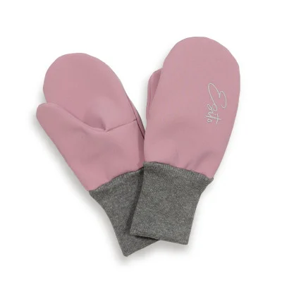 Palcové rukavice softshell Shell pink od českého výrobce dětského oblečení Esito.
