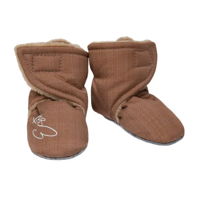 Capáčky barefoot Softshell Lamb Brown od českého výrobce dětského oblečení Esito.