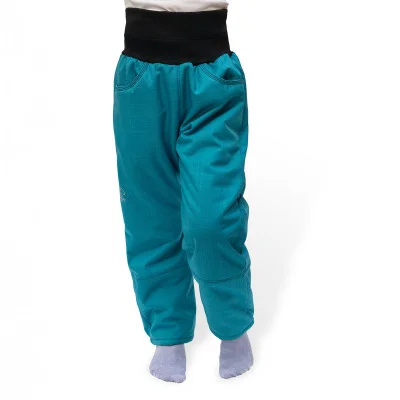 Funkční dětské softshellové oteplovačky Petrol od českého výrobce oblečení Esito.