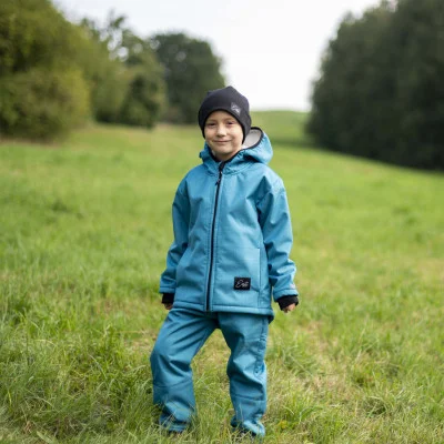 Dětská zimní softshellová bunda s beránkem Petrol live foto od českého výrobce Esito.