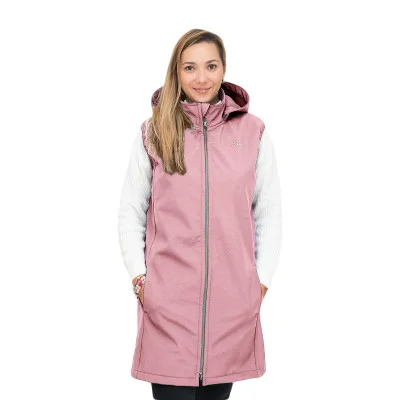 Dámská dlouhá softshellová vesta Shell pink od českého výrobce Esito.