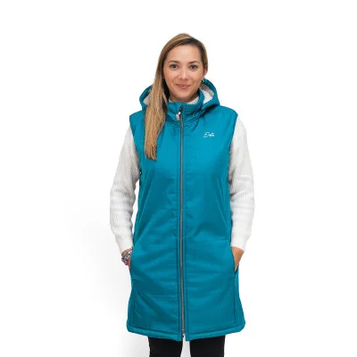 Dámská zimní softshellová vesta s beránkem Petrol od českého výrobce Esito.