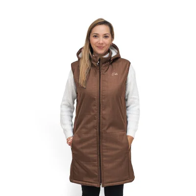 Dámská zimní softshellová vesta s beránkem Brown od českého výrobce Esito.