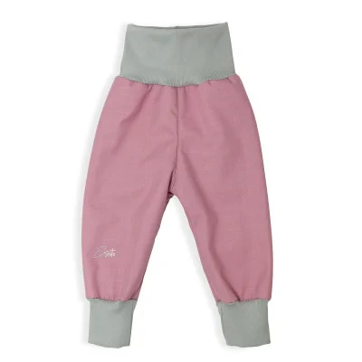 Rostoucí softshellové kalhoty s beránkem Antique pink od českého výrobce Esito.
