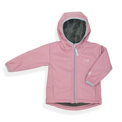 Dětská zimní softshellová bunda s beránkem Antique pink od českého výrobce dětského oblečení Esito.