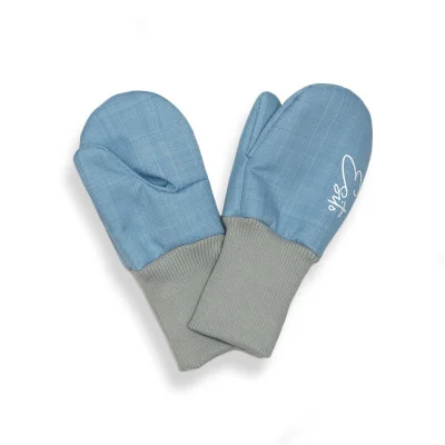 Zimní palcové rukavice softshell s beránkem Sky blue od českého výrobce dětského oblečení Esito.