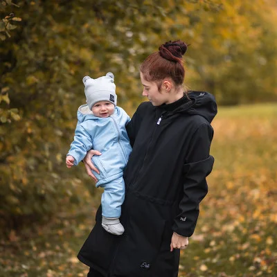 Dětská zimní softshellová bunda s beránkem ilustrační live foto náhled na detaily od českého výrobce dětského oblečení Esito.