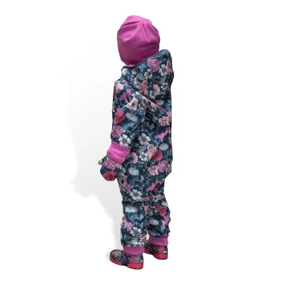 Rostoucí softshellová kombinéza s fleecem Garden bloom od českého výrobce dětského oblečení Esito.