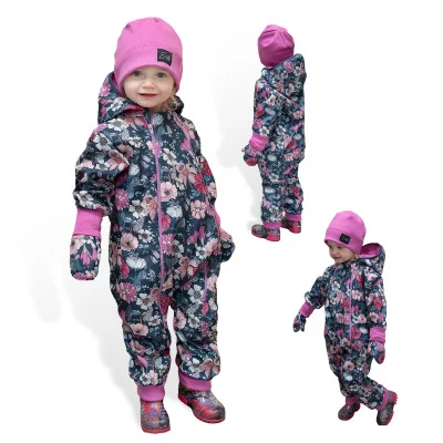 Rostoucí softshellová kombinéza s fleecem Garden bloom od českého výrobce dětského oblečení Esito.