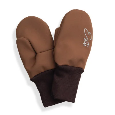 Palcové rukavice softshell Brown od českého výrobce dětského oblečení Esito.
