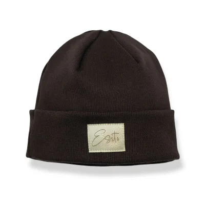 Žebrovaná čepice rolled up exclusive Brown od českého výrobce oblečení Esito.