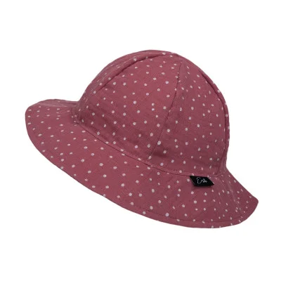 Dívčí klobouk mušelín Ruby DOT od českého výrobce dětského oblečení Esito.