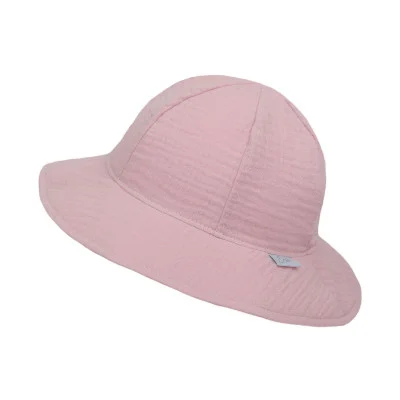 Dívčí klobouk mušelín Powder pink od českého výrobce oblečení Esito.