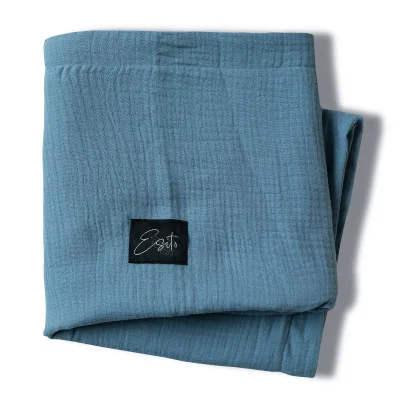 Mušelínová deka Denim blue od českého výrobce Esito.