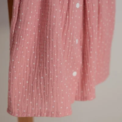 Mušelínové šaty Barunka Cameo pink DOT od českého výrobce oblečení Esito.