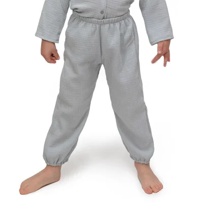 Dětské mušelínové kalhoty Luca Dove Grey od českého výrobce Esito.