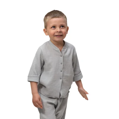 Dětská mušelínová košile Luca Dove Grey od českého výrobce Esito.