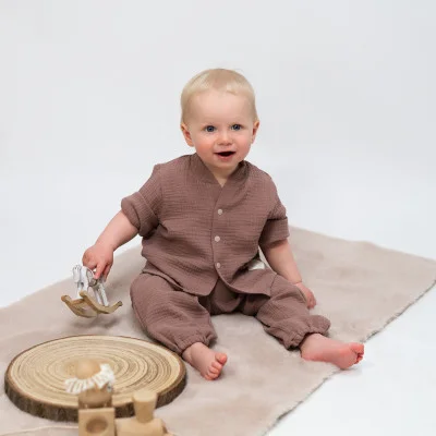 Dětská mušelínová košile Luca Brown od českého výrobce Esito.