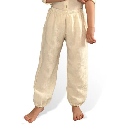 Dětské mušelínové kalhoty Luca Cream od českého výrobce Esito.