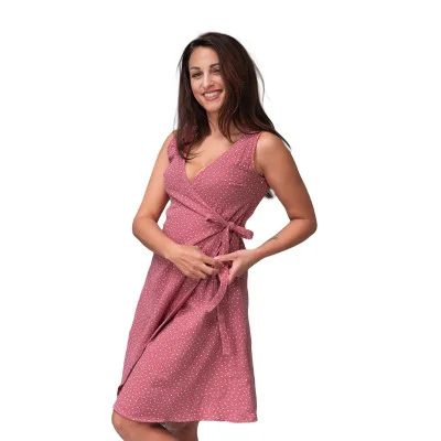 Dámské mušelínové zavinovací šaty Ellena Ruby DOT