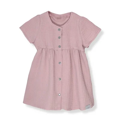 Mušelínové šaty Barunka Powder pink od českého výrobce Esito.