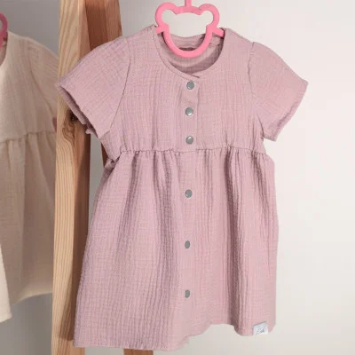 Mušelínové šaty Barunka Powder pink od českého výrobce Esito.