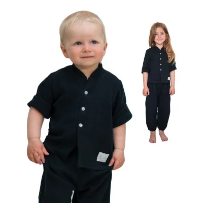 Dětská mušelínová košile Luca Black od českého výrobce Esito.