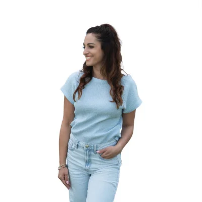 Mušelínové tričko Diana Blue od českého výrobce oblečení Esito.