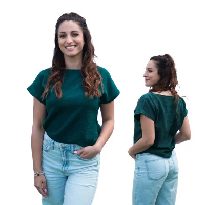 Mušelínové tričko Diana Petrol od českého výrobce oblečení Esito.