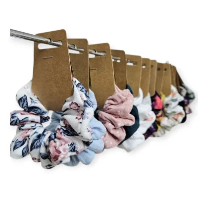 Gumička do vlasů mušelínová náhled na mix barev a uchycení od českého výrobce oblečení Esito.