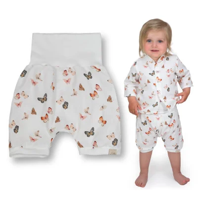 Dětské kraťasy mušelín Motýlek od českého výrobce oblečení Esito.