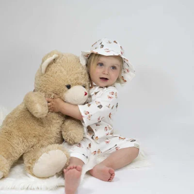 Dětská mušelínová košile Luca Motýlek náhled na komplet s kraťasy od českého výrobce oblečení Esito.