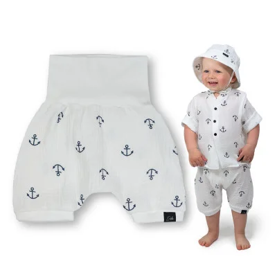 Dětské kraťasy mušelín Anchor od českého výrobce oblečení Esito.