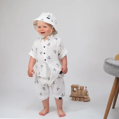 Dětská mušelínová košile Luca Anchor od českého výrobce oblečení Esito.