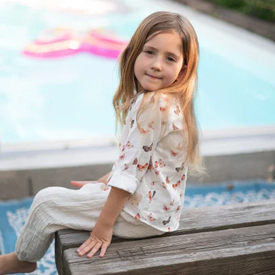 Dětská mušelínová košile Luca Motýlek live foto od  českého výrobce Esito.