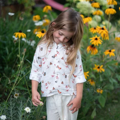 Dětská mušelínová košile Luca Motýlek live foto od  českého výrobce Esito.