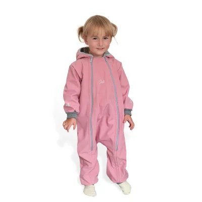 Rostoucí softshellová kombinéza s fleecem Shell pink od českého výrobce oblečení Esito.