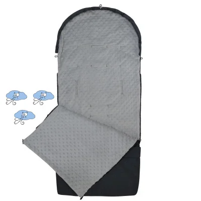 Jarní fusak Soft DUO+ Minky Silver náhled na připravené průstřihy na bezpečnostní pásy od českého výrobce ESITO.