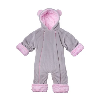 Zimní kojenecký overal Minky Teddy Pink od českého výrobce oblečení Esito.