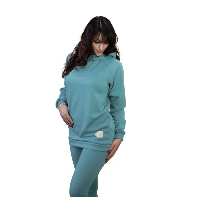 Dámská zateplená mikina Warmkeeper Teal extended od českého výrobce oblečení Esito.