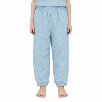 Dětské mušelínové kalhoty Luca Blue od českého výrobce oblečení Esito.