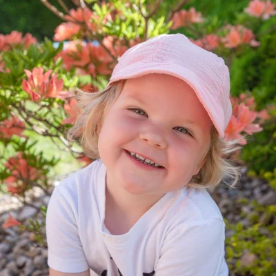 Dětská kšiltovka mušelín Pink od českého výrobce oblečení ESITO.