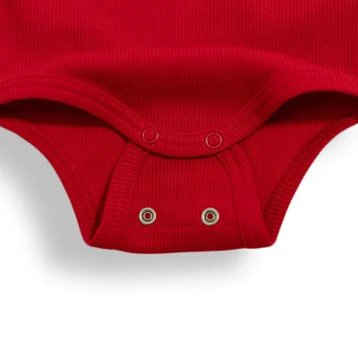 Rostoucí body žebrované Color Red detail na dvouvelikostní zapínání od českého výrobce oblečení Esito.