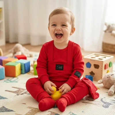 Rostoucí body žebrované Color Red live foto od českého výrobce oblečení Esito.