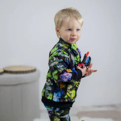 Mikina na zip Hraví dinosauři od českého výrobce módy pro děti a dospělé Esito.