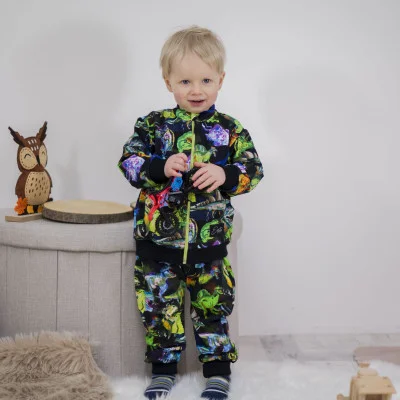 Mikina na zip Hraví dinosauři od českého výrobce módy pro děti a dospělé Esito.